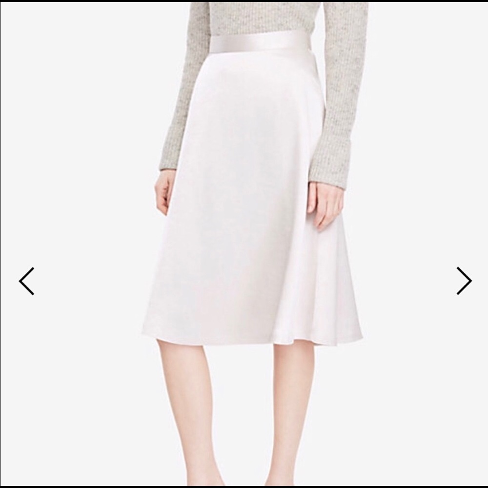 Brand New Satin Champagne Flair Skirt